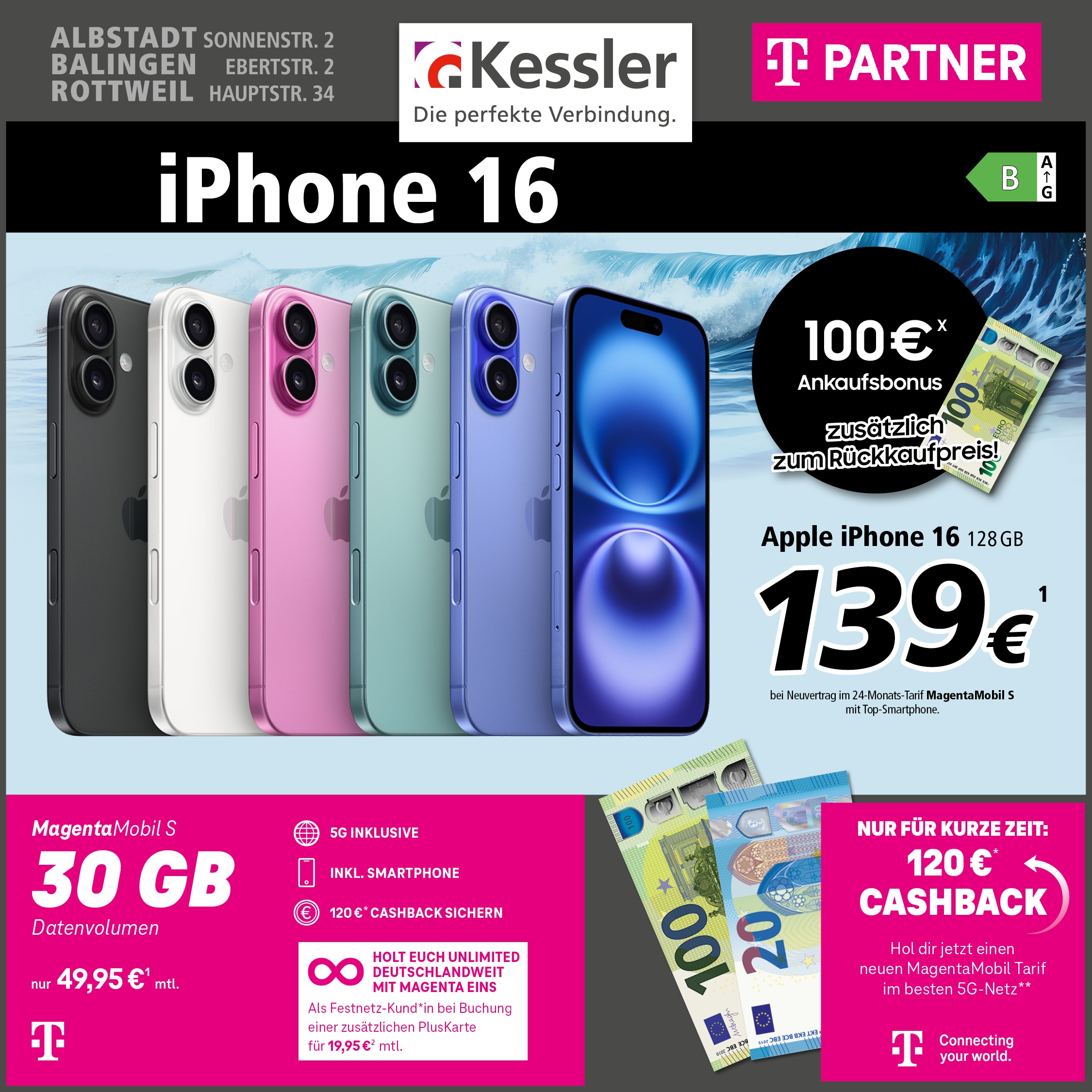 MagentaMobil S mit iPhone 16
