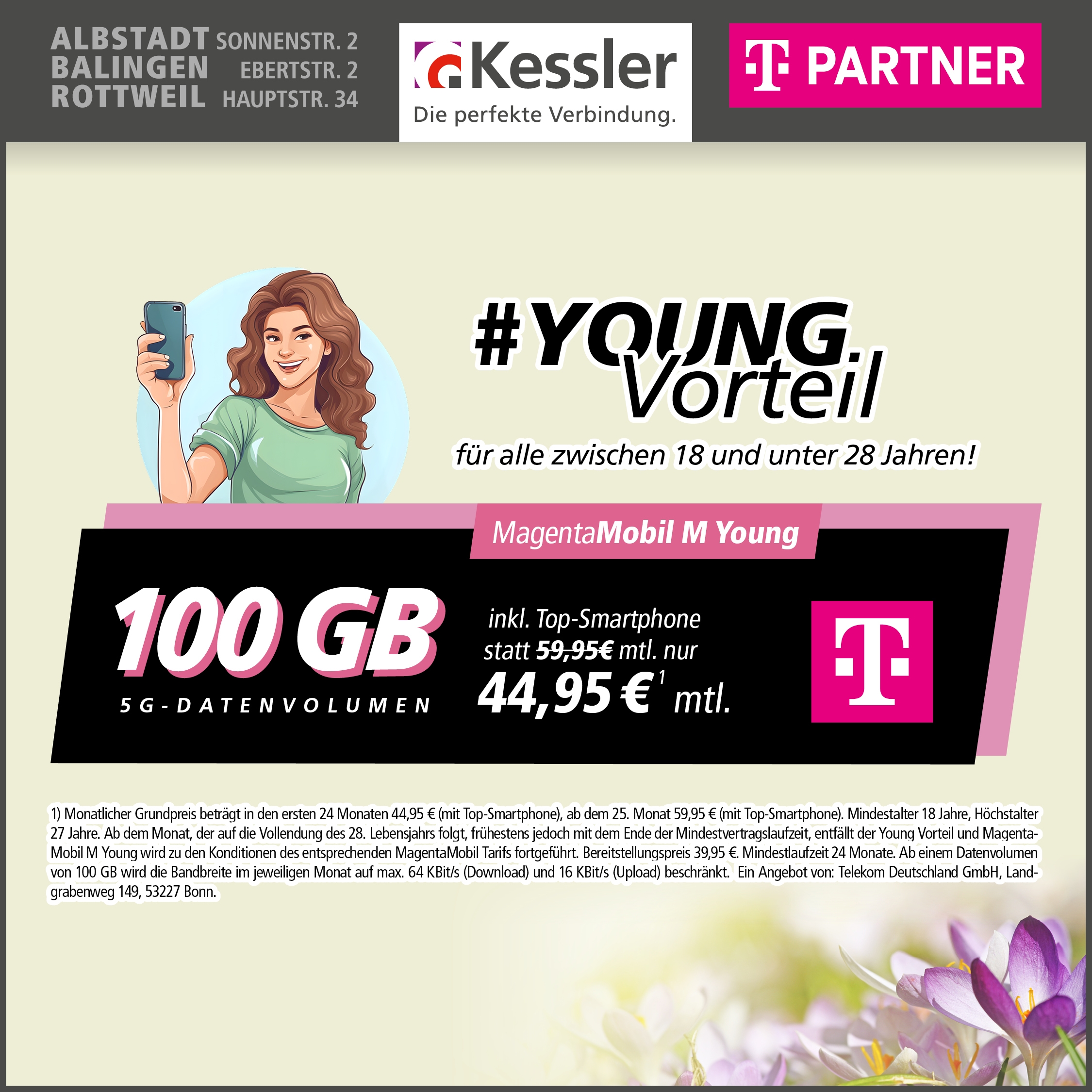 Magenta Mobil M Young mit Apple iPhone 16