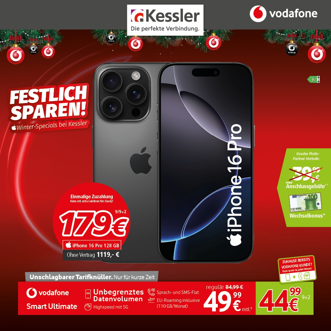 Vodafone Smart Ultimate mit iPhone 16 Pro 128GB